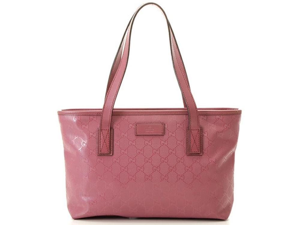 Gucci GG Imprime Tote Bag Leather Pink